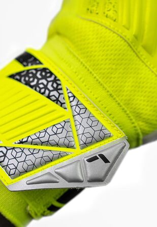 Воротарські рукавиці Reusch Attrakt Grip (жовто-срібно-чорні) для тренувань та ігор на штучному та натуральному газоні, розмір 7-11