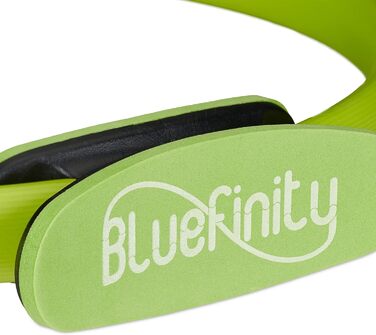 Пілатес кільце Bluefinity з подвійною ручкою, м'яке, фібергласове, для фітнесу та йоги, Ø 37 см, зелений, 1 шт.