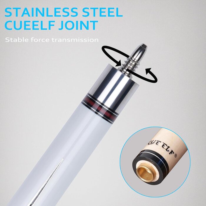 Більярдний кий CUEELF Scorpion з канадського акації, 147.3 см, професійний, низька вага, 553-595 г