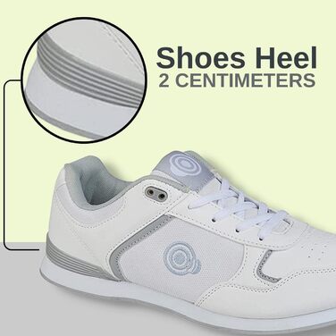 Жіночі дитячі туфлі для боулінгу/тренувань Dek Babyschuhe, білі/сірі, розмір 38