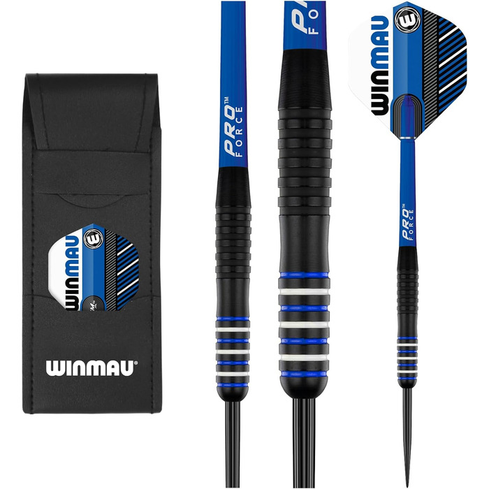 WINMAU Rookie набір латунних дротиків з крилами, стрижнями та ексклюзивною брошурою, синій, червоний, зелений