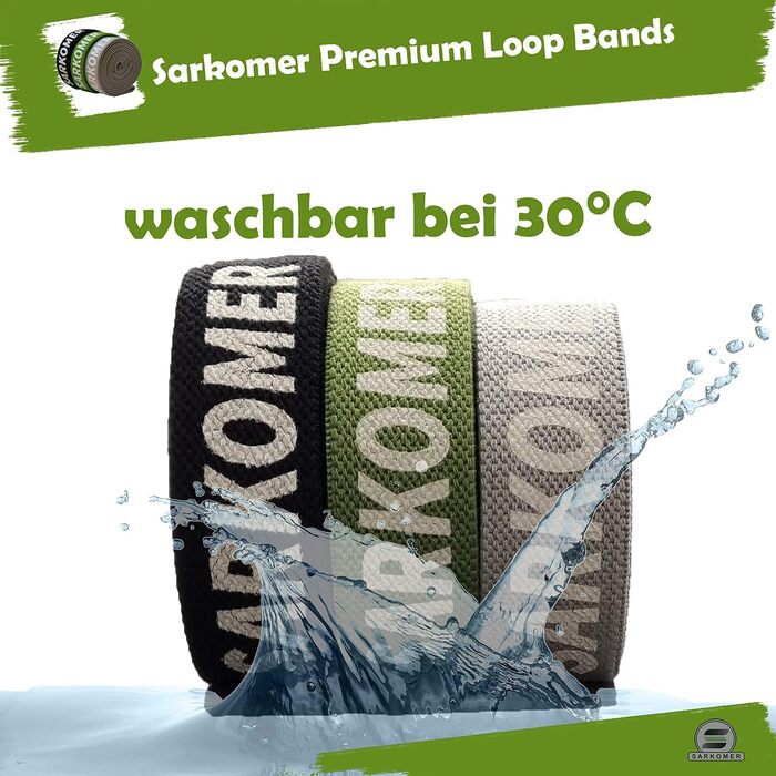 Набір фітнес-гумок Sarkomer Pilates 3 шт. з бавовни | Фітнес-гумки | Терапевтичні гумки для вправ | Гумки для підтягувань