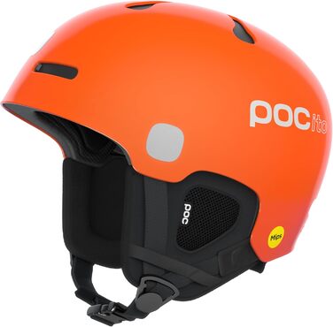 Дитячий лижний та сноуборд шолом POCito Auric Cut MIPS з LED, захистом MIPS, вентиляцією, флуоресцентний помаранчевий, розмір M-L (55-58 см)