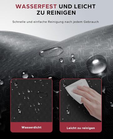 Йога мат HAPBEAR XXL 183x91x6 мм - неслизька, для фітнесу, з гумовими стрічками та сумкою, чорний