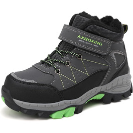 Зимові черевики TARELO для дітей, непромокаючі зимові черевики, черевики для снігу, унісекс, утеплені туристичні черевики, сірі, розмір 32-39