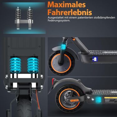 Складаний електросамокат E9MAX для дорослих, оффроуд, 40 км, 36V 10Ah, 120 кг, 10