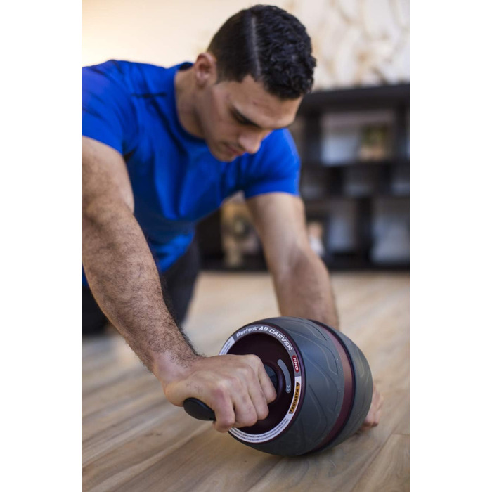 Ролик для преса Perfect Fitness AB Carver Pro, ультраширокий, чорний