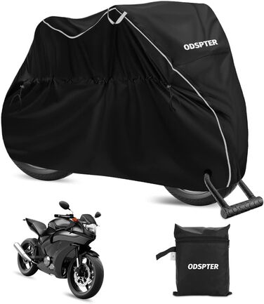 Водонепроникна захисна накидка для мотоцикла Motorrad, 210D, UV-захист, зимова, 245 x 105 x 125 см