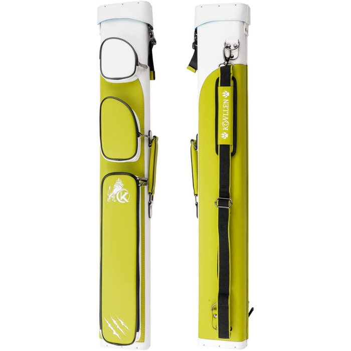 Чохол для більярдних куль KONLLEN 6-лунковий ручної роботи, 2 кийки, 4 аксесуари, 6 кольорів, трав'яно-зелений