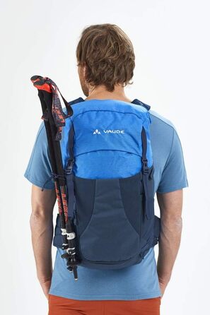 Туристичний рюкзак VAUDE Brenta 30 л, водовідштовхувальний, з дощовиком, для жінок і чоловіків, зручний трекінговий рюкзак із практичними відділеннями, синій