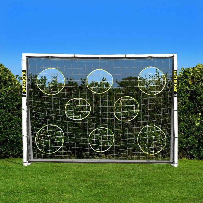 Ворота для футболу FORZA 2,4 x 1,8 м – міцні, для будь-якої погоди, з опцією цільової сітки та сумкою для перенесення