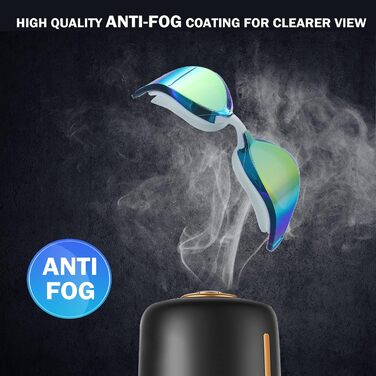 Окуляри для плавання чоловічі/жіночі Anti-Fog, захист від UV, для дорослих та підлітків (I2-Білий Золотий)