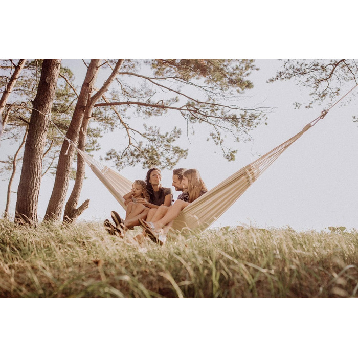 Гамак AMAZONAS Paradiso XXL Комфортний, ручної роботи, Бразилія, 250x175 см, до 200 кг, колір Лава, Natura, Single