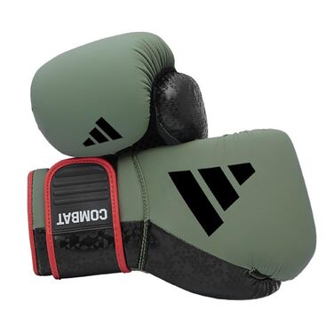Боксерські рукавиці Adidas Combat 50 Black/Black Grün/Schwarz 10 унцій