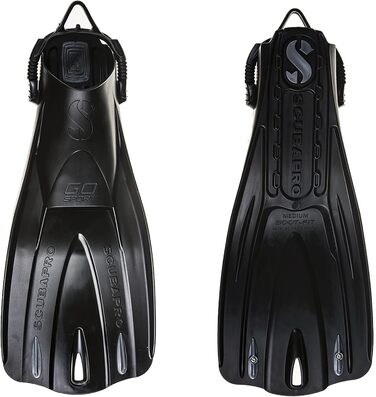 Ласти SCUBAPRO GO Sport з відкритою п'ятою, чорні, XL, для дайвінгу