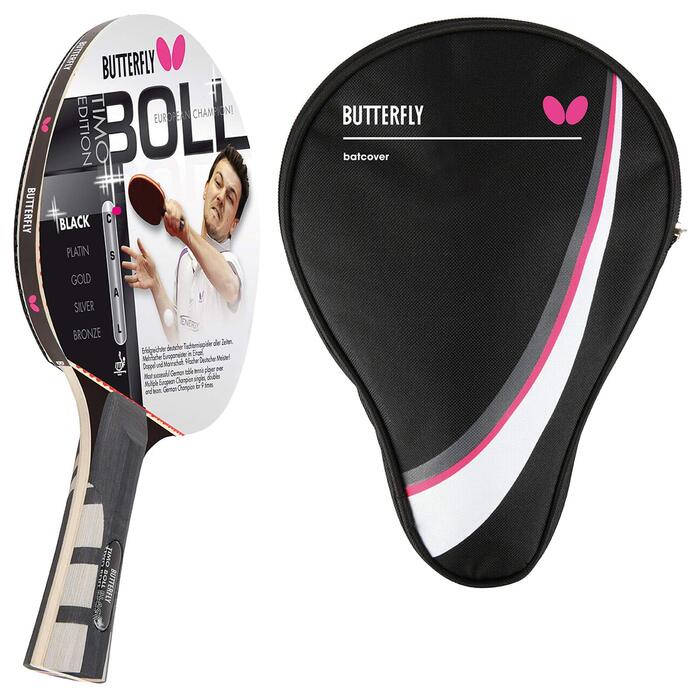 Набір для настільного тенісу Butterfly Timo Boll Platin 85025 | Професійний ракетковий комплект для змагань | ITTF сертифікований | з чохлом DC1