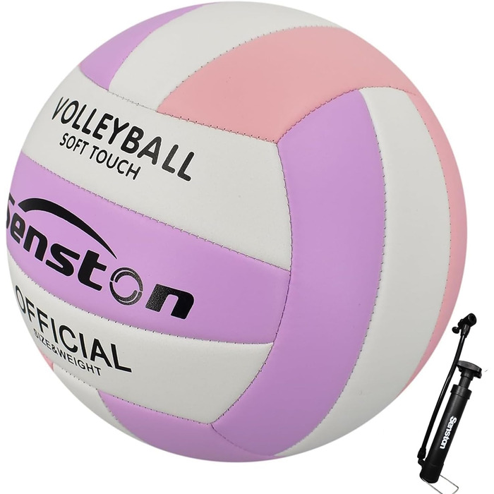 Волейбольний м'яч Senston, розмір 5, вологостійкий, з помпою, для пляжу та басейну, Mauve