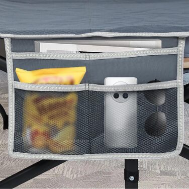 Розкладне ліжко для кемпінгу FIVMEN з сумкою для зберігання - 190x62x38 см, до 250 кг, для відпочинку на природі, в саду, у подорожах