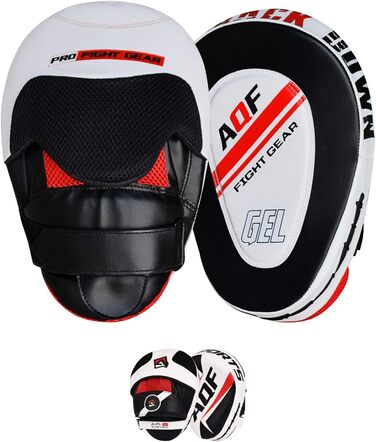 Боксерські рукавички Pratzen Rex Leder: ударні подушки, рукавички для спарингу, тренування боксу, кікбоксингу, тайського боксу, муай-тай. Біло-чорний колір.