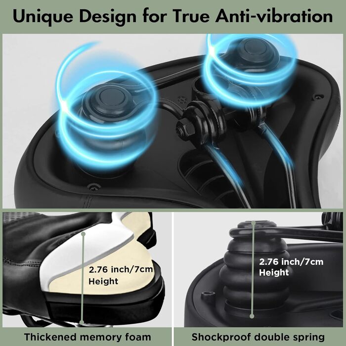 Зручний велосипедний сідло LEMEGO для чоловіків та жінок: широке, ергономічне, з гелевим наповнювачем. Підходить для MTB, шосе, електровелосипедів та міських велосипедів