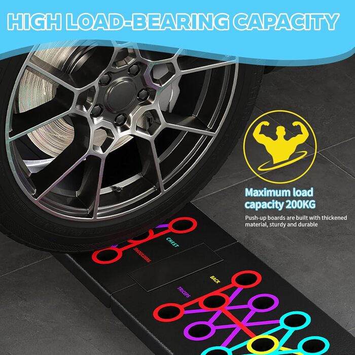 Дошка для віджимань Push Up Board складніша, портативна з неслизькими ручками, фітнес-дошка з неслизьким покриттям, обладнання для фітнесу вдома для нарощування м'язів