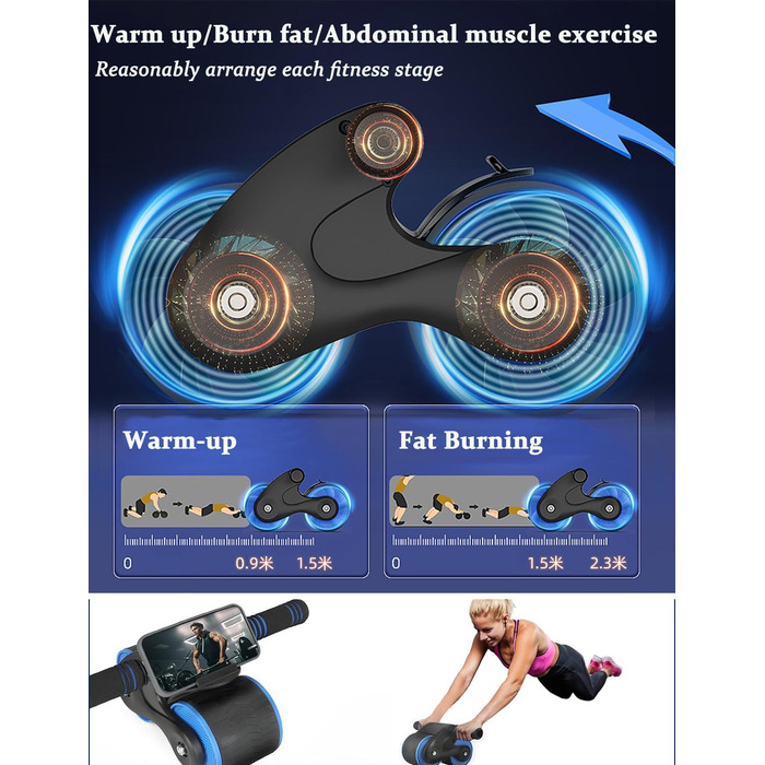 Ролер для пресу DROMEDARY з підставкою для телефону та пружиною для повернення, тренажер для пресу та фітнесу