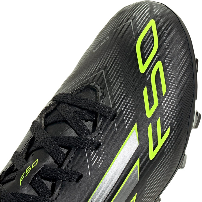 Дитячі футбольні бутси adidas F50 Club FG/MG, 38 EU, чорний/металік/лимонний, для дітей
