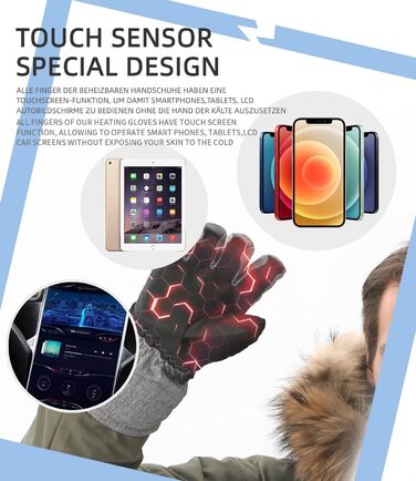 Електричні рукавички AROMA SEASON Snow S/M сірі, з підігрівом
