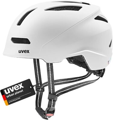 Велосипедний шолом uvex urban Planet для дорослих, екологічний, білий матовий, 54-58 см