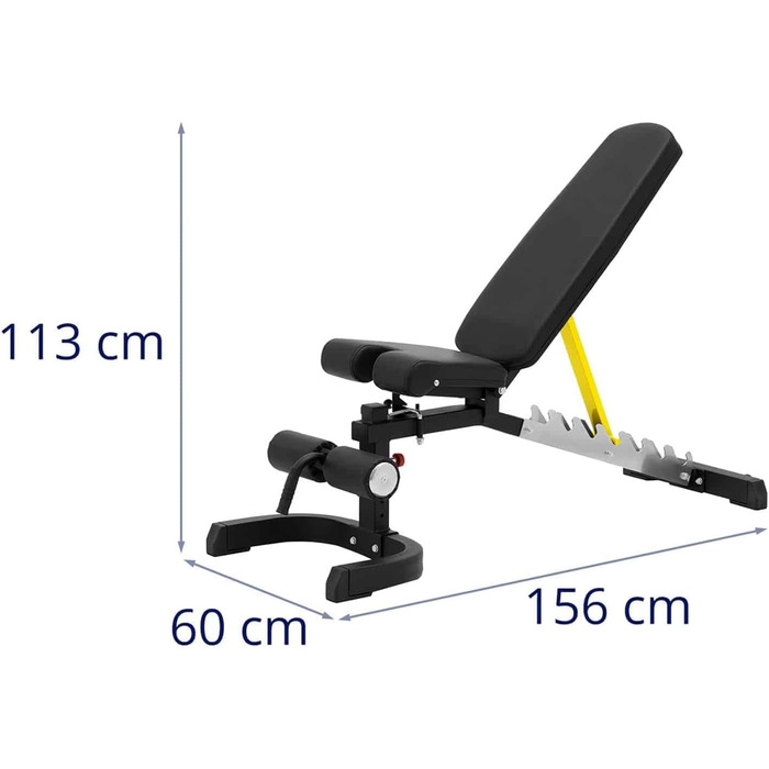 Регульована фітнес-лава Gymrex GR-TB 56 для тренувань, нахил 80-180°, вантажопідйомність 150 кг
