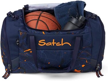 Satch спортивна сумка 25л з відділенням для взуття та вологих речей, міська, темно-синя, з ременем та ручками