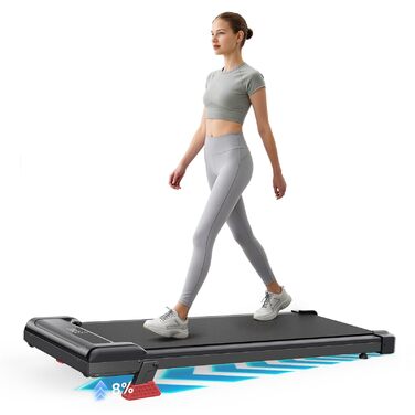 Бігова доріжка Walking Pad з нахилом для дому та офісу - електричний тренажер для ходьби, портативний Walkpad з LCD-дисплеєм, чорний