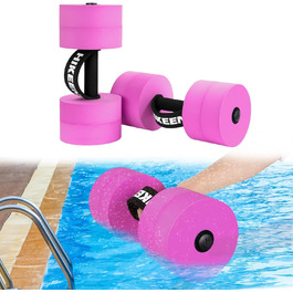 Водні гантелі BOOSTEADY для аквафітнесу: короткі та довгі, рожеві та блакитні