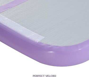 Гімнастичний килимок надувний Air Turn Track 3/4/5/6м, фіолетовий. Килимок для гімнастики, йоги, кемпінгу, тренувань вдома та на вулиці. Нековзний, водонепроникний.