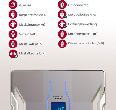 Розумні ваги-аналізатор тіла TANITA RD-953 з додатком, 11 вимірювань, платиновий, унікальний індекс якості м'язів