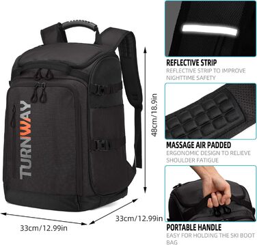 Чохол для лижних/сноубордистських черевиків TurnWay, універсальний, чорний