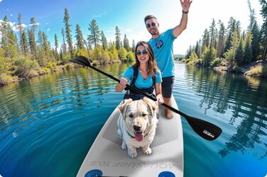 Надувний SUP-борд Neo-Sport Stand Up Paddle Board 10.6 (білий) з аксесуарами: насос, весло, страховка, рюкзак