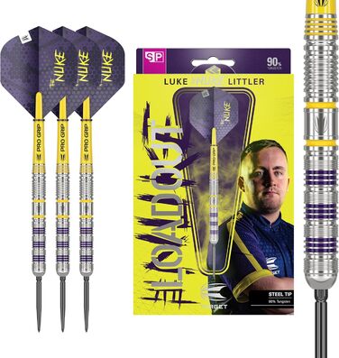 Дротики Target Darts Luke Littler Loadout 90% вольфраму, сталевий наконечник, набір для дартсу The Nuke Player Edition, Swiss Point, інструмент SP у комплекті