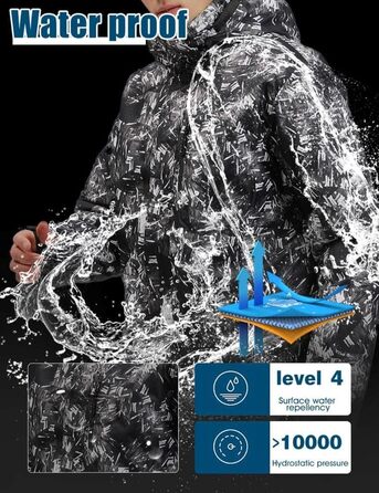 Комплект чоловічого гірськолижного костюма ALSOGO: куртка та штани, теплий, водонепроникний, вітронепроникний, з капюшоном, для сноуборду та гірськолижного спорту, білий, розмір L