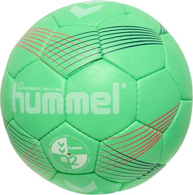 Гандбольний м’яч hummel Elite для дорослих, розмір 2, зелено-біло-червоний