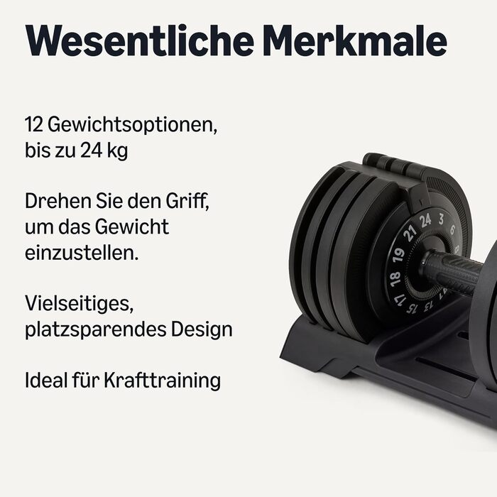 Штанга з регульованою вагою Amazon Basics 24 кг