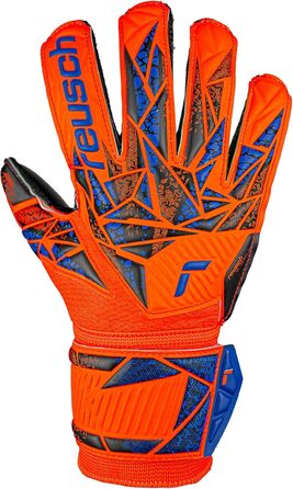 Воротарські рукавички Reusch Attrakt Silver Junior: дитячі, для футболу, універсальні (оранжево-синьо-чорні)