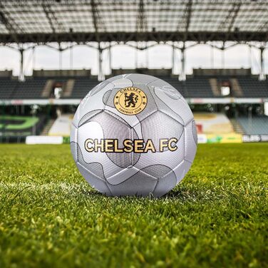 Офіційний футбольний м'яч Chelsea F.C. Hy-Pro Silver Camo, розмір 5, для тренувань і матчів, дитячий і дорослий, колекційний мерч