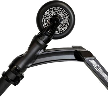 Скутер трюковий CORE Trick Tretroller 110mm, ABEC 9, для початківців та професіоналів, від 5 років, регульована висота 78-95 см, + наліпка Fantic26 (Park CL1 Mini H=75, чорний)