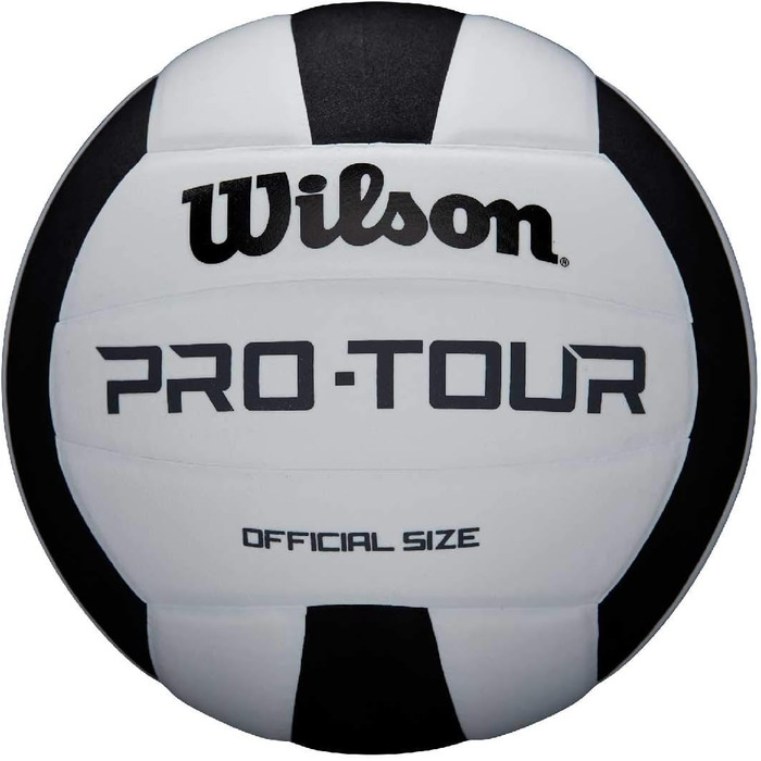 Волейбольний м'яч Wilson для залу, офіційний розмір, Pro Tour, чорний/білий