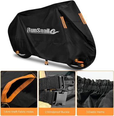 Водонепроникна мотоциклетна накривка XXL, захист від подряпин, 210D Oxford, з отворами для замка, підходить для Harley-Davidson, Honda, Yamaha, Suzuki, Kawasaki