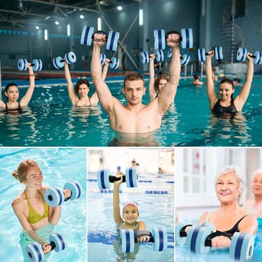 Набір аквагантелей Sportneer – Eva-піна, для аквааеробіки та аквафітнесу, обладнання для аквагімнастики та аксесуари для акваджогінгу, блакитний