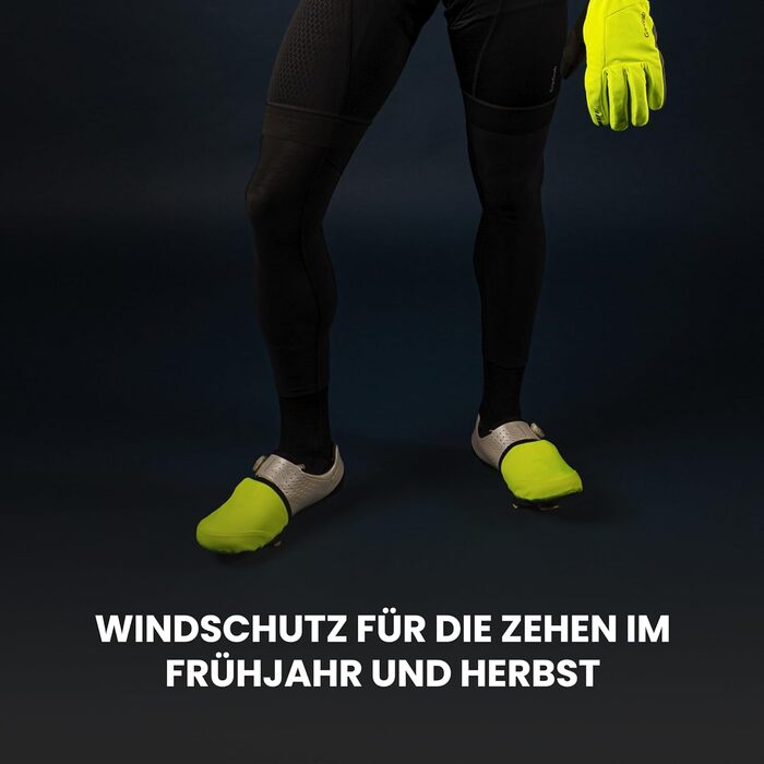 ГріпГраб Вітрозахисні Легкі Нагрівальники Пальців для Шосейного Велосипеда, Покриття Пальців, Жовті (XXL/XXXL (46-49))