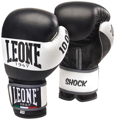 Боксерські рукавиці Leone 1947 Shock 16oz чорні - професійні для тренувань та спарингів