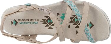 Сандалі жіночі Skechers Reggae Slim-Vacay 39 EU бежеві Duraleather - легкі та зручні босоніжки